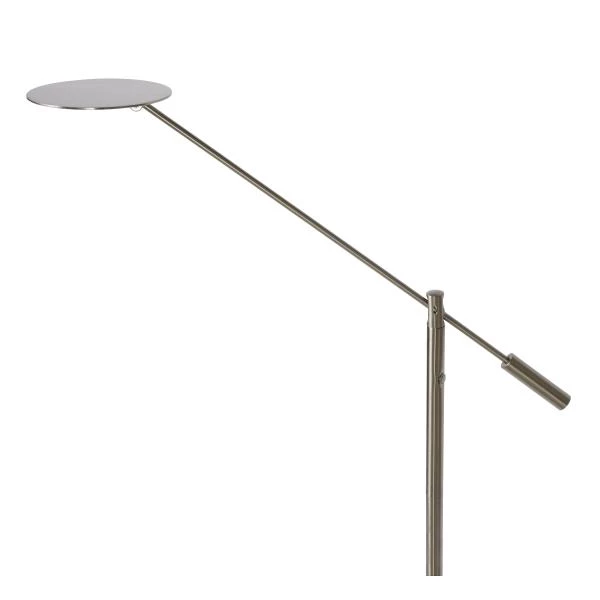 Lucide ANSELMO - Floor reading lamp - Ø 25 cm - LED Dim. - 1x9W 3000K - Satin Chrome - detail 2